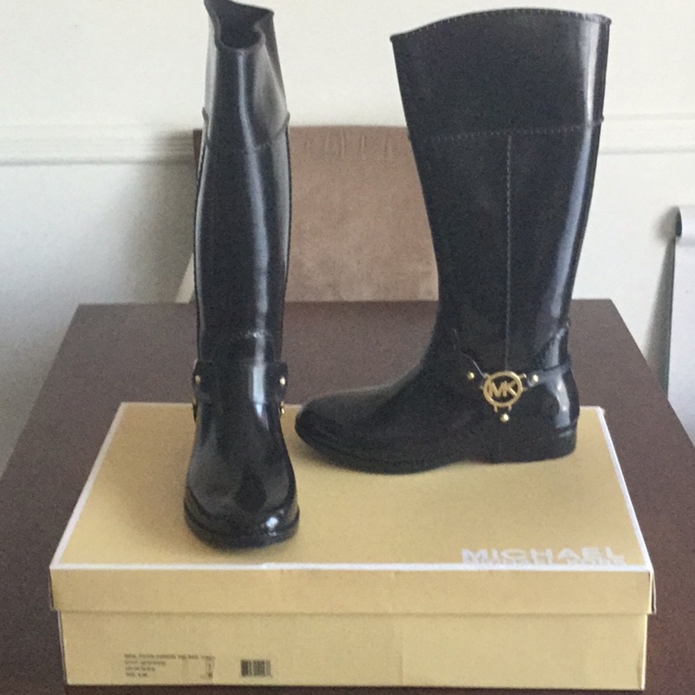 Michael Kors tall rain boots size 8M.
